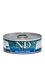 FARMINA N&D OCEAN Cat Trout, Salmon & Shrimp Stew 70g