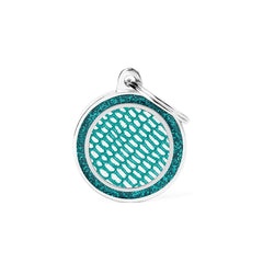 MyFamily - Shine Saint Tropez Black Glitter Circle ID Tag