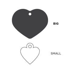MyFamily - Basic Big Aluminum Heart ID Tag