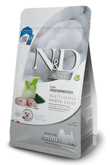 FARMINA N&D Dog WHITE Coat Sea Bass, Fennel & Kelp Adult Mini