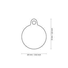 MyFamily - Shine Saint Tropez Black Glitter Circle ID Tag