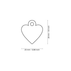 MyFamily - Basic Small Aluminum Heart ID Tag
