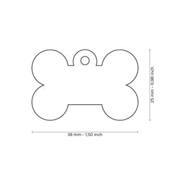 MyFamily - Basic Big Aluminum Bone ID Tag