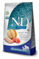 FARMINA N&D Dog OCEAN Salmon, Cod & Cantaloupe Medium & Maxi