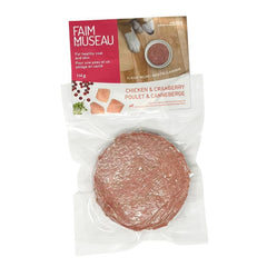 Faim Museau - Single Patty Chicken & Cranberry Frozen Raw Dog Food