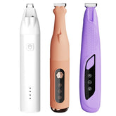 WHITE Pet Paw Trimmer with LED Light & Battery Indicator