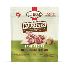 Primal Dog Frozen Raw Lamb Nuggets