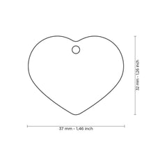 MyFamily - Basic Big Aluminum Heart ID Tag