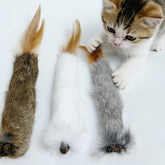Natural Gall Fruit & Rabbit Fur Strip Cat Toy (Enrichment Toy)