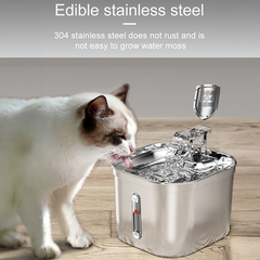 Automatic Circulating Stainless Steel Water Fountain with Sensor - Square