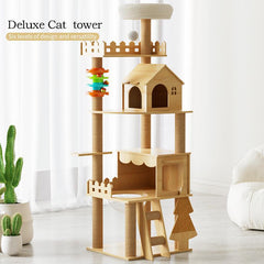 Mansion Cat Tree Wood - 178cm B65