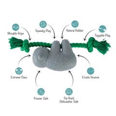 Fringe Studio - How's It Hangin'? Rubber Dog Tug Toy