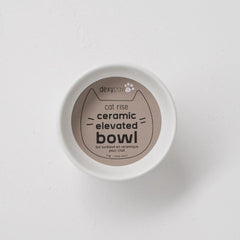 Dexypaws - Elevated Ceramic Bowl White
