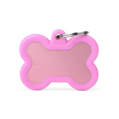 MyFamily - Hushtag Aluminum Bone ID Tag with Rubber