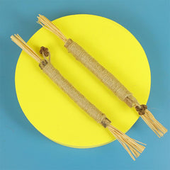 Wooden Raffia Catnip Teething Stick Cat Toy