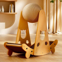 Curved Interactive Cat Scratcher