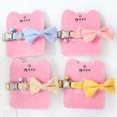 Pet Bow Collar with Detachable Bell