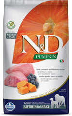 FARMINA N&D Dog PUMPKIN Lamb & Blueberry MED & MAXI