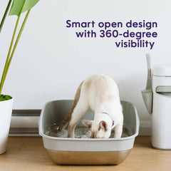 LITTER GENIE Platinum Stainless Steel Cat Litter Box