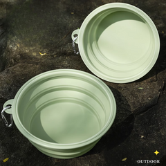Pet outdoor silicone foldable bowl