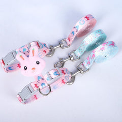 Cartoon Rabbit and Cat Nylon I-Shaped Cat Leash
