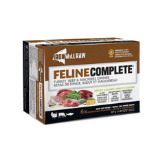 Iron Will Raw - Feline Complete Turkey, Beef & Mackerel Dinner