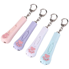 Cat Interactive Toy Laser Pointer Paw Shaped White USB Charging