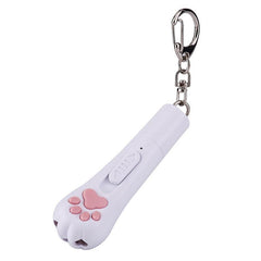 Cat Interactive Toy Laser Pointer Paw Shaped USB Charging