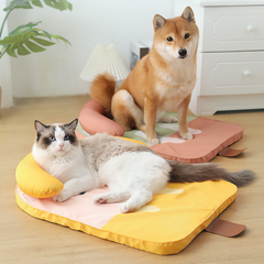 Pet Washable Ice Cream Cooling Mat with Removable Pillow