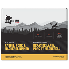 Iron Will Raw - Feline Complete Rabbit, Pork & Mackerel Dinner