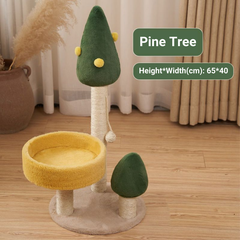 Plush Pine Tree Cat Tower