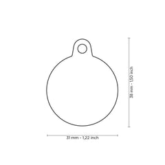 MyFamily - Hushtag Circle ID Tag with Rubber