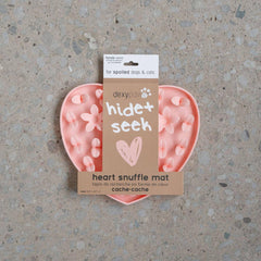 Dexypaws - Enrichment Snuffle Mat Heart Blush Pink