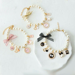 Pet Pearl Collar Necklace