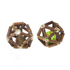 Acacia Wood Polygon Catnip Toy