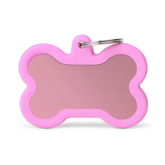 MyFamily - Hushtag Aluminum Bone ID Tag with Rubber