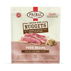 Primal Dog Frozen Raw Pork Nuggets