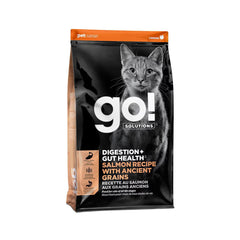 Go! Solutions Cat Digestion + Gut Health Salmon Recipe with Ancient Grains
