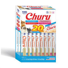 INABA Churu Puree Tuna Seafood Variety Box 20 Tubesx14g