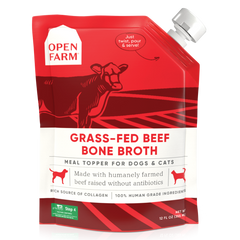 Open Farm Dog/Cat Bone Broth Topper Grass-Fed Beef 12oz