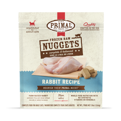 Primal Cat Frozen Raw Rabbit Nuggets