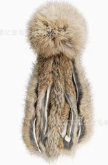 Natural Rabbit Fur Cat Teaser Wand