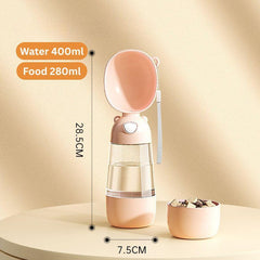 Portable Pet Water Dispenser & Food Storage 2-in-1