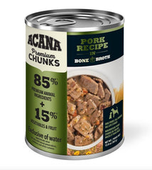 ACANA Dog Premium Chunks Pork in Bone Broth 363g