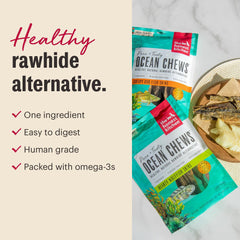 The Honest Kitchen Dog Ocean Chews Hearty Wolffish Skins Beams