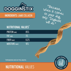 DOGGINSTIX Lamb Collagen Twist