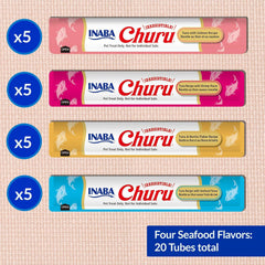 INABA Churu Puree Chicken Seafood Mix Variety Box