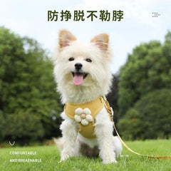 Pet Leash Flower Vest