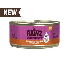 RAWZ Cat 96% Rabbit & Goat's Milk Canned Pate 5.5oz