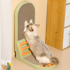 L-Shaped Cat Scratching Post with Interactive Bell Balls